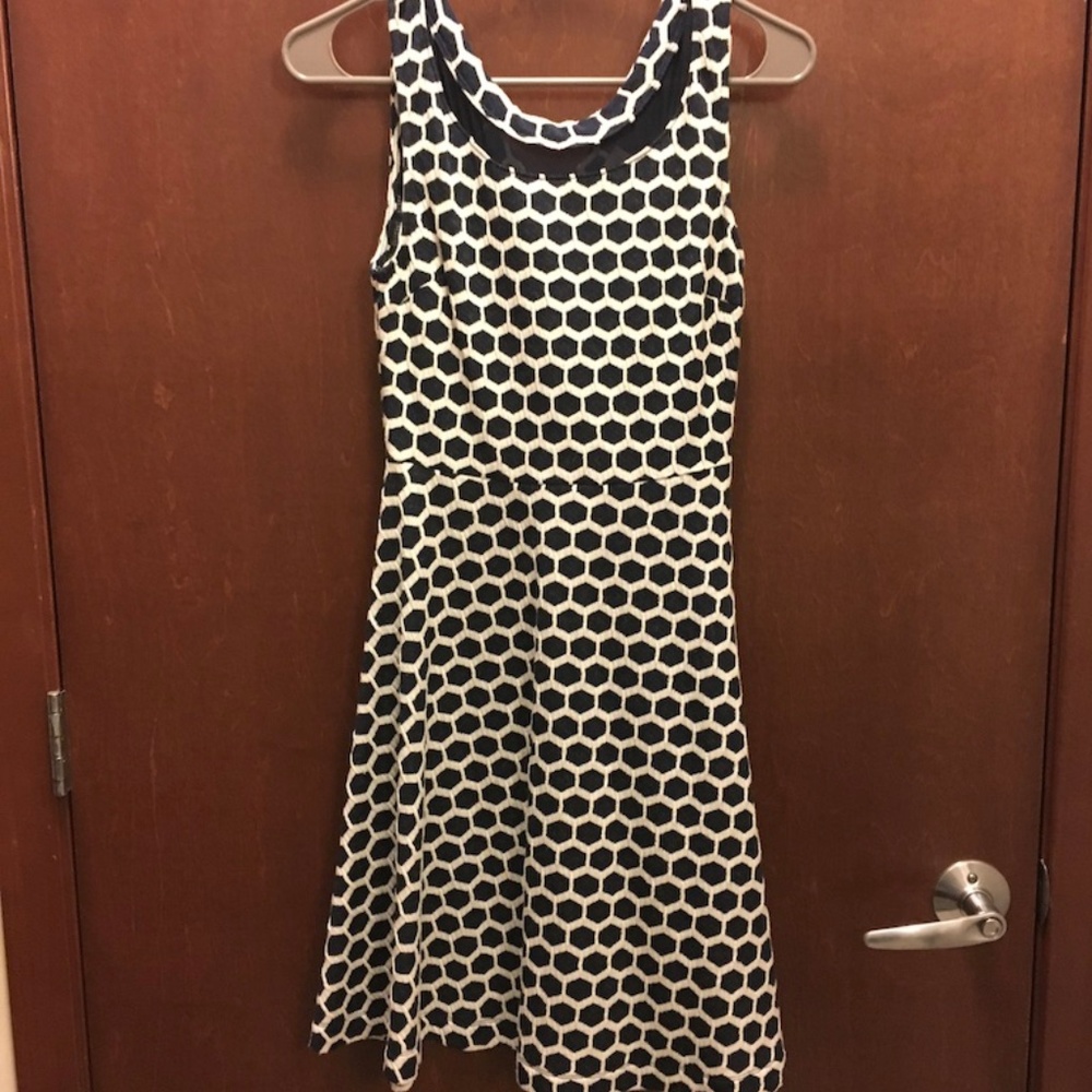 Cotton Navy and white dress